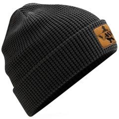 Caciula Vass Organic Cotton Honeycombe Beanie, Black