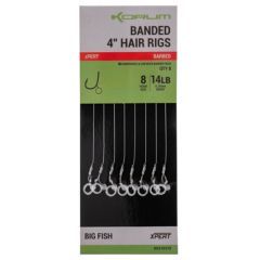Carlige legate Korum Banded Hair Rigs Barbed Nr.8