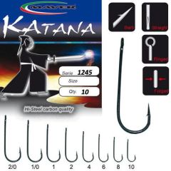 Carlige Maver Katana 1245 Negru nr.1/0