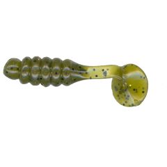 Grub Slider Crappie Grub 2.5cm culoare Green Pumpkin