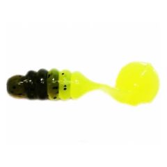 Grub Slider Crappie Panfish 2.5cm, culoare Watermelon/Chartreuse Tail