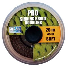 Fir textil Asso Pro Soft Sinking Braid Hooklink 0.26mm/20.41kg/20m