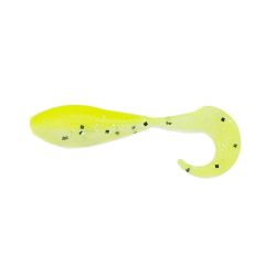 Shad Bass Assassin Curly Shad 5cm, culoare Limetreuse Ghost