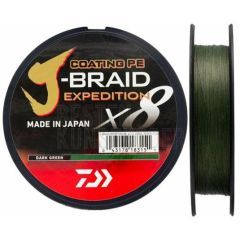 Fir textil Daiwa J-Braid Expedition X8 Dark Green 0.18mm/12.30kg/300m