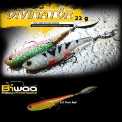 Tailspinner Shad Biwaa Divinator JR 14cm, culoare Chart Red Back