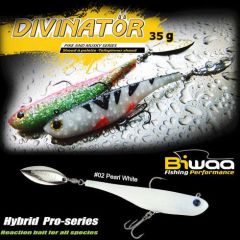 Shad Biwaa Divinator Medium 18cm/35g, culoare Pearl White