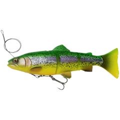 Swimbait Savage Gear 4D Line Thru Pulsetail Trout 20cm/93g, culoare Fire Trout