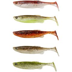 Set shad-uri Savage Gear Fat Minnow T-Tail 9cm/7g, culoare Clear Water Mix