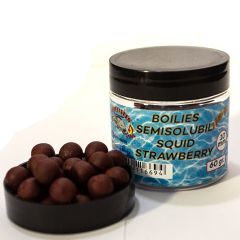 Boilies Fire Baits Semisolubil Squid-Strawbwerry, 10mm, 60g