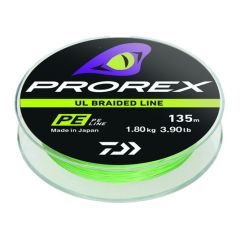 Fir textil Daiwa Prorex UL Finesse Braid Chartreuse, 0.10mm/6kg/135m