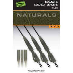 Kit monturi leadcore Fox Edges Naturals Leadcore Lead Clip Leaders 50lb