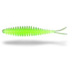 Grub Zebco Magic Trout T-Worm V-Tail Cheese 6.5cm/1.5g, culoare Neon Green