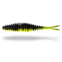 Grub Zebco Magic Trout T-Worm V-Tail Cheese 6.5cm/1.5g, culoare Neon Yellow/Black