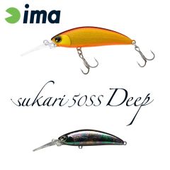 Vobler Ima Sukari 50SS Deep 5cm/5g, culoare Titanium Black