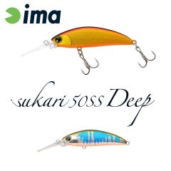 Vobler Ima Sukari 50SS Deep 5cm/5g, culoare Oikawa Orange Berry