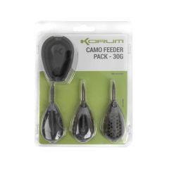 Set Korum Camo Feeder Pack, 3 momitoare 30g + mould
