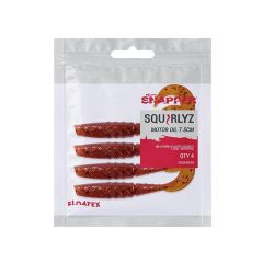 Shad Korum Snapper Floatex Squirlyz 7.5cm, culoare Motor Oil
