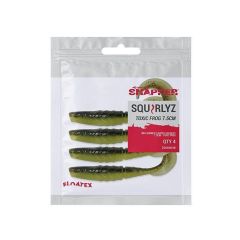 Shad Korum Snapper Floatex Squirlyz 7.5cm, culoare Toxic Frog