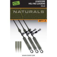 Kit monturi leadcore Fox Edges Naturals Leadcore Heli Rig Leaders 50lb