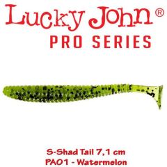 Shad Lucky John S-Shad Tail 7.1cm, culoare Watermelon - 7 buc/plic