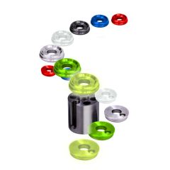 Capac hanger Solar Lock & Load Indicator End Caps, Neon Green