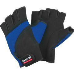 Manusi Dragon 5-Finger Cut Neoprene Gloves, Blue/Black