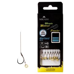 Carlige legate Mikado Method Feeder Rig Barbed with Bait Band Nr.6