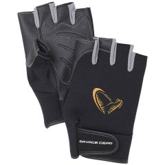 Manusi Savage Gear Neoprene Half Finger Black, marime M