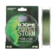 Fir Asso Perfect Storm 8X Moss Green 0.12mm/10.70kg/150m