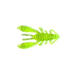 Creatura Reins Ring Craw Micro 3.9cm, culoare Chartreuse Silver Glitter