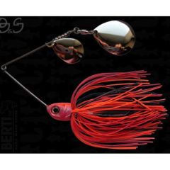 Bertilure Spinnerbait Gigant Big&Strong Colorado-Colorado, 17g,Skirt Siliconic Orange-Negru-Rosu