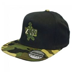 Sapca Vass SnapBack Fishing Cap, Black/Camo Peak