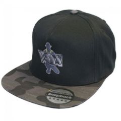 Sapca Vass SnapBack Fishing Cap, Black/Grey Camo Peak