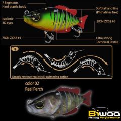 Swimbait Biwaa Seven Section 15cm/60g, culoare Real Perch