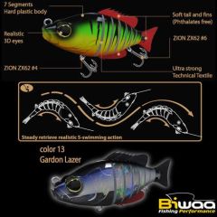 Swimbait Biwaa Seven Section S4 20gr, culoare Gardon Laser