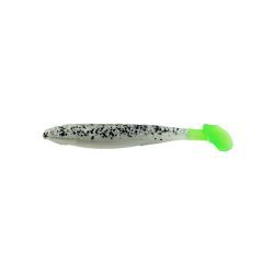 Shad Bass Assassin Die Dapper 9cm, culoare Salt and  Pepper Silver Phantom/Chartreuse Tail