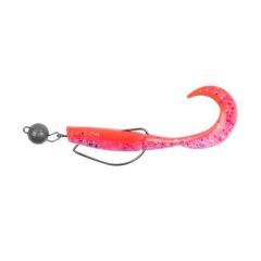 Set shad-uri Zebco Demonic Curly Tail 7.5cm, culoare Fluoro