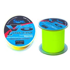 Fir monofilament Smax V8 Long Cast Fluo Green 0.24mm/300m