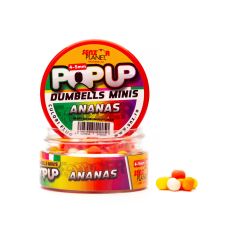 Boilies Senzor Pop-Up Dumbells Minis Ananas 4-5mm 10g