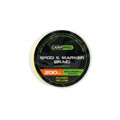 Fir textil Carp Pro Spod and Marker Braid Yellow 0.16mm/20lb/200m