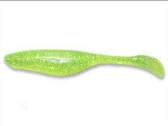 Shad Bass Assassin  Turbo Shad Chartreuse Silver Glitter 4"