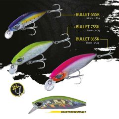 Vobler Herakles Bullet 7.5cm/17.5g, culoare Chartreuse Impact