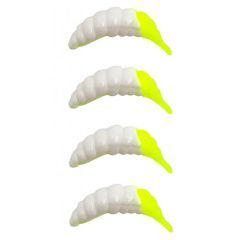 Worm FishUp Ozi Cheese 3cm, culoare White Hot Chartreuse