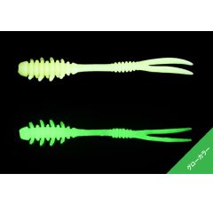 Worm Jackall AMIAMI 3.81cm, culoare Glow Chart