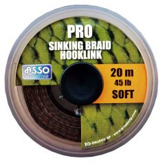 Fir textil Asso Pro Soft Sinking Braid Hooklink 0.15mm/16.80kg/20m