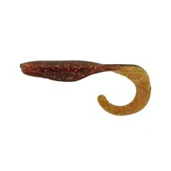 Shad Bass Assassin Curly Shad Walleye 10cm, culoare Rootbeer/Red Glitter