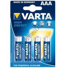 Baterii alcaline Varta High Energy 1,5V AAA/R3, set 4 bucati