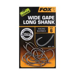 Carlige Fox Edges Wide Gape Long Shank Barbed, Nr.4