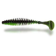 Shad Quantum Magic Trout T-Worm Paddler 5.5cm, culoare Neon Green Black