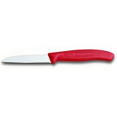 Cutit Victorinox Swiss Classic Wavy Edge Paring Knife 8cm - Red